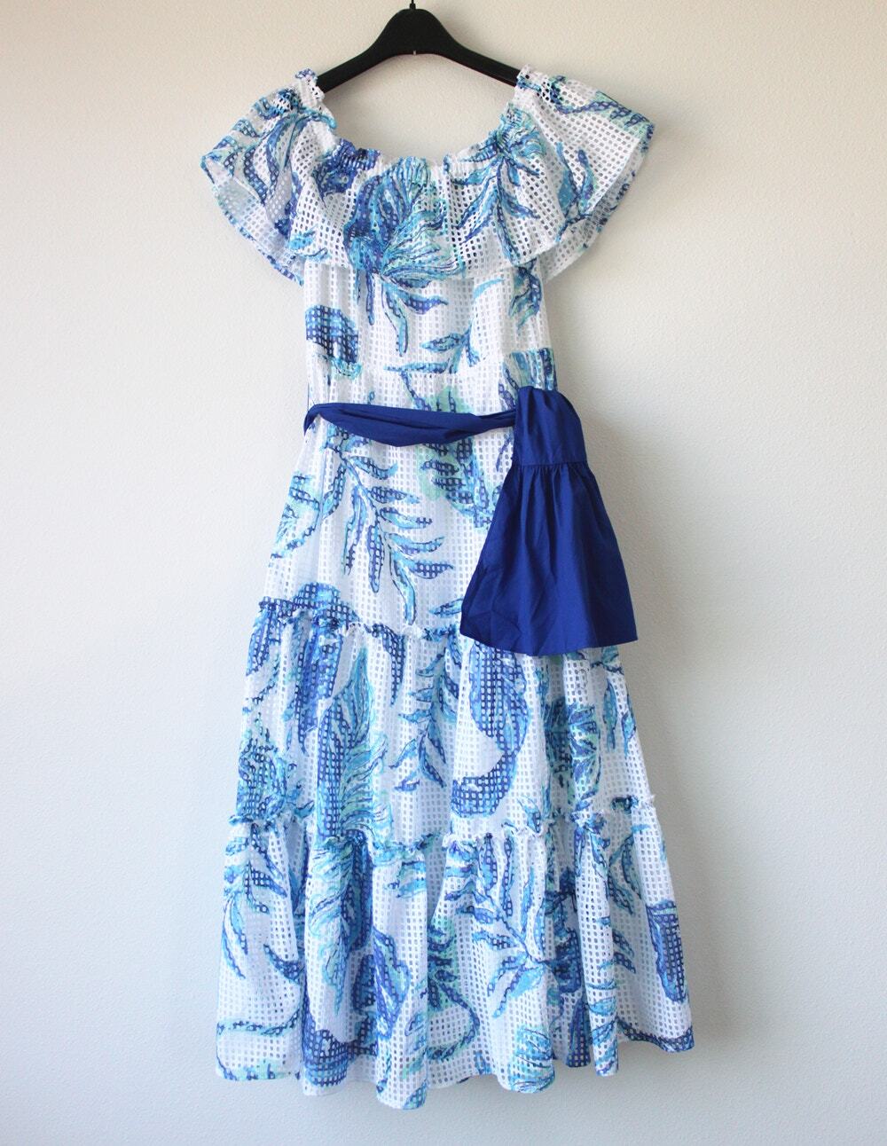 NEW Lilly Pulitzer Sona Off-The-Shoulder Midi Dress $298, Size XS